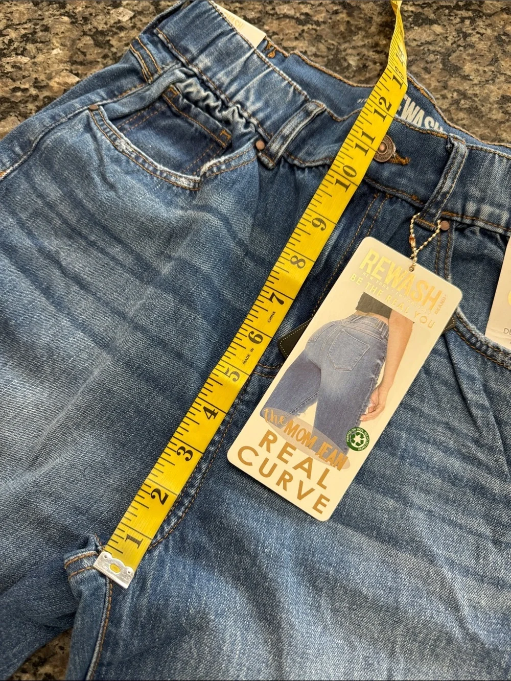 Rewash Medium Blue High-Rise Cropped Straight Jeans NWT 11